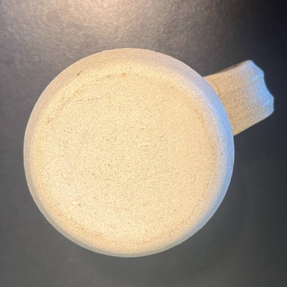 Handcrafted Hand Thrown Studio Art Glazed and Unglazed Ribbed Pottery Mug - Picture 10 of 10